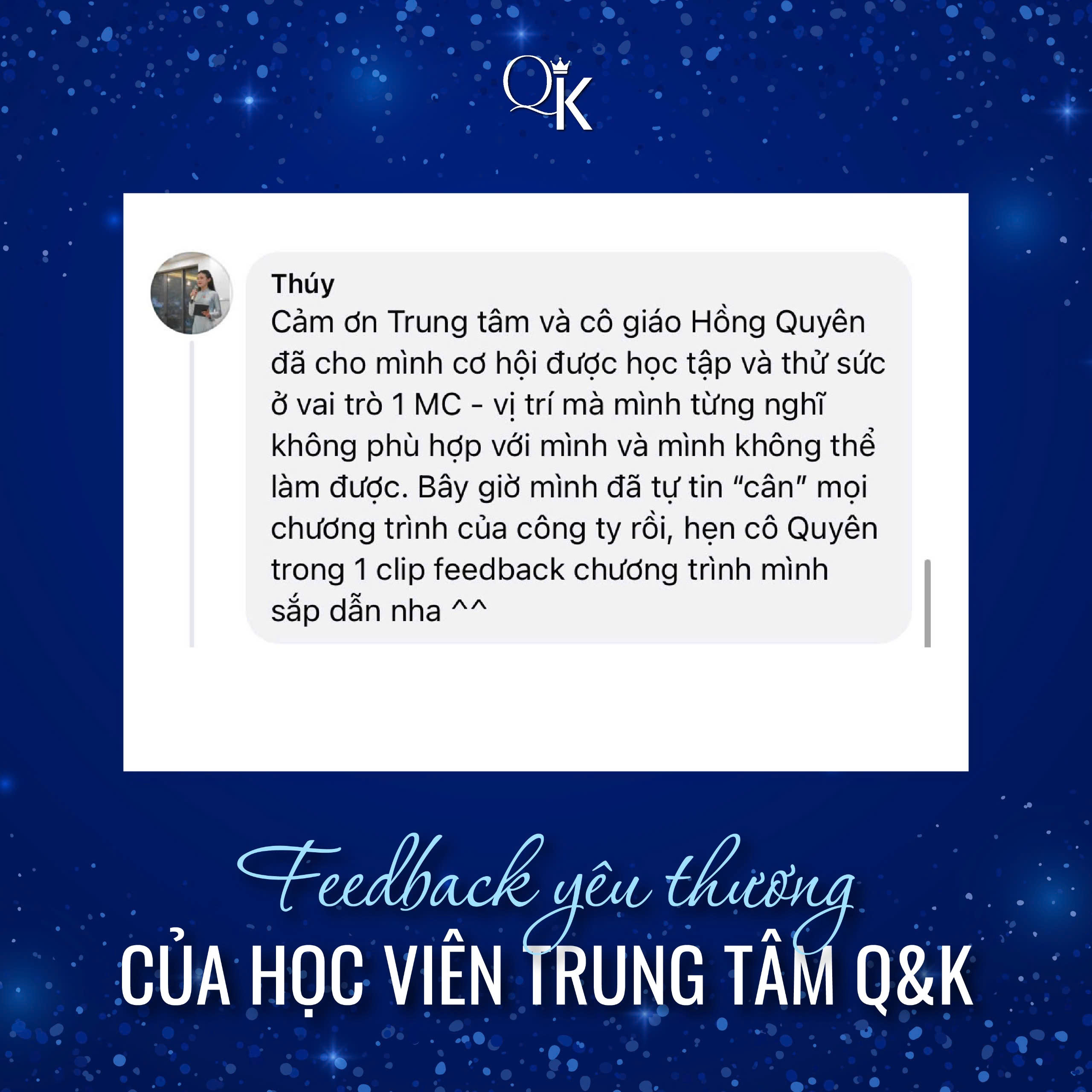 Feedback yêu thương từ học viên Khóa học MC